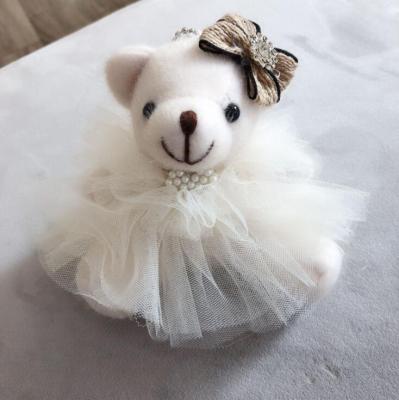 China Princess Bear diy creative bear hair plush sand new boutique accessories keychain pendant pendant for sale