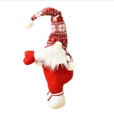 China Factory creative toys new in Santa Claus doll buckle curtain door curtain soft direct faceless rope tie hanging Christmas decorations for sale