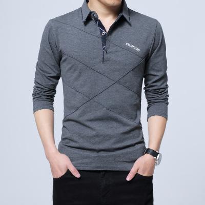 China High Quality Custom Wholesale Clothing Anti-Shrink Men's Loose T-shirt Mens Long Sleeve Polo Shirts for sale