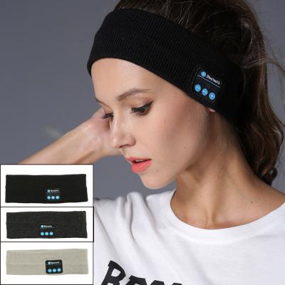 China Phone Work Fitness Wholesale Soft Music Headphones Stereo Sound Earphone Radio Music Headband Sports Blue Tooth Headband For Running for sale