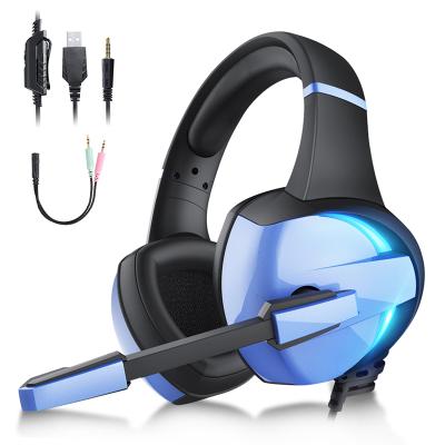 China 3.5mm Earphone +USB Gaming Headset with Noise Canceling Mic Stereo Bass RGB LED Light for Xbox one/PS4/PS5 for sale