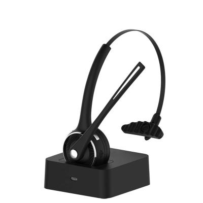 China Earphone OEM Wireless Headset Office Call ANC Call Center Headset With Microphone Noise Canceling Charging Dock for sale