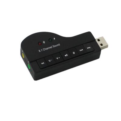 China USB 2.0 HIFI Magic Piano Sound Card USB 2.0 External Voice 8.1CH Sound Card USB to 3.5mm for Laptop for sale