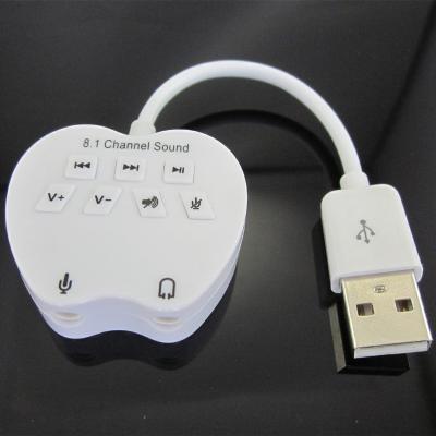 China Computer PC 3D USB Mobile Phones 8.1 Sound Card/Creative Sound Card/Sound Card For Windows Xp/Musical Sound Chip For PC Computer for sale