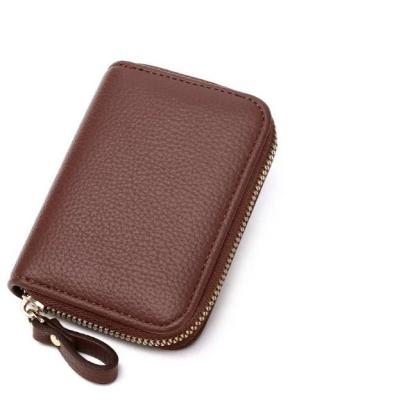 China Brush Organ Card Holder Men's and Women's Card Holder Multifunctional Zipper Wallet Driver's License Waterproof Anti-theft Bag Small for sale