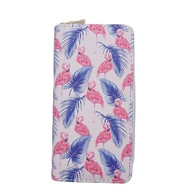 China 2021 New Flamingo 2021 New Long PU Waterproof Wallet Student Magic Wallet Simple Clutch Bag Card Holder for sale