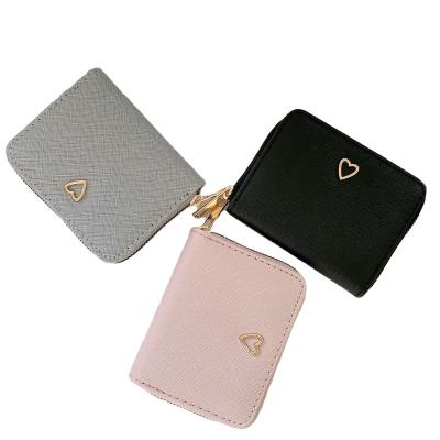 China Fashion Love Coin Purse Cards Case European and American Waterproof Hot-selling PU Leather Wallet for sale