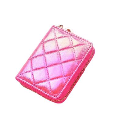 China Waterproof Sale Like Hot Cakes Embroidered Plaid Zipper Wallet Portemonnee Coin Purse Ladies Card Holder for sale