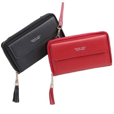 China European and American popular waterproof ladies mobile phone bag card bag wallet for sale