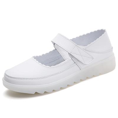 China Soft Unique Nurse Shoes Leather Upper Nurse Shoes White Breakable Anti-slippery for sale