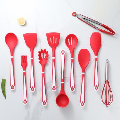 China 2022 Viable Kitchen Accessories Household Cocina 11 Pieces Viable Tool Kit Kitchen Silicone Cookware Sets With Stand for sale