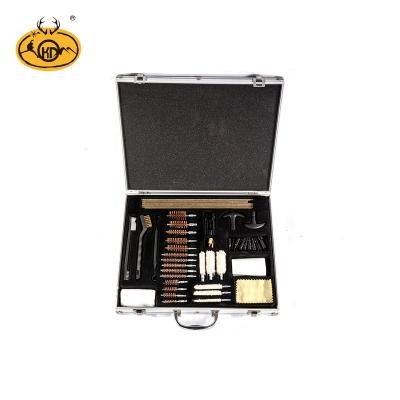 China Pistol Gun Kit 60PCS Gun Cleaning Kit In Aluminum Case Brush Gun for sale