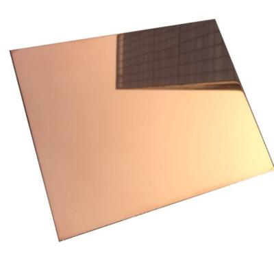 China Rose Gold Color Stainless Steel-Blatt-Dekoration des Ende304 8K zu verkaufen