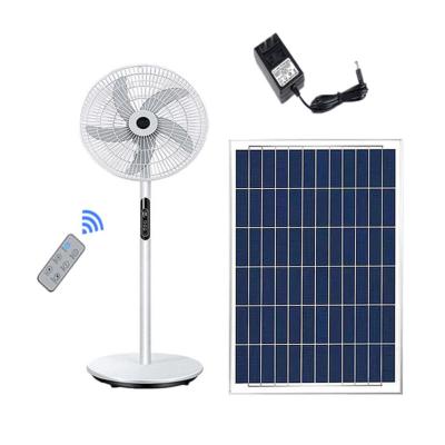 China USB Outlet POS Solar Fan (Charging Phone) Charging 16 Inch Large Solar Powered Outdoor Stand Full Electric Solar Fan for sale