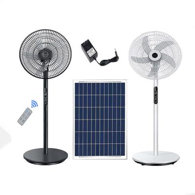 China 16 Inch Portable Rechargeable Solar Powered DC Fan Solar Panel Outdoor Standing Fan USB Output (Charging Phone) Best for sale