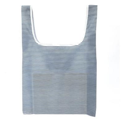 China Factory ripstop foldable Polyester shopping bag with logo printing for sale