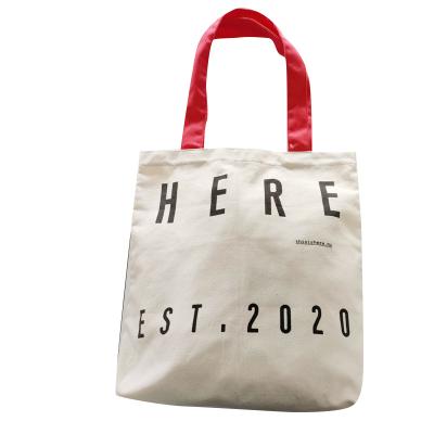 China Customized Promotional Cotton Canvas Shopping Bag Silk Screen Printing Logo for sale