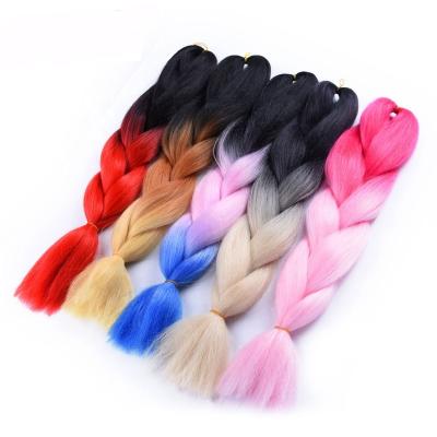 China Wholesale hair extension high quality raw material jumbo braid synthetic braiding hair for sale