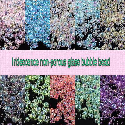 China Crystal ABNail art glass act the role ofing is tasted iridescence crystal glass bubble pearl non-porous nail drill accessories for sale