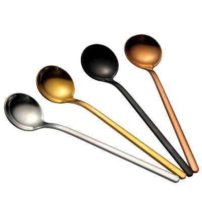 China Viable Custom Made Titanium Mini Coffee Tea Spoon Silver Stainless Steel Small Spoon for sale