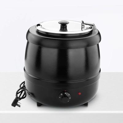 China Sustainable& 10L Modern Luxury Round Electric Heating Countertop Soup Warmer with Black Thermostatic Controls Soup Kettle for sale