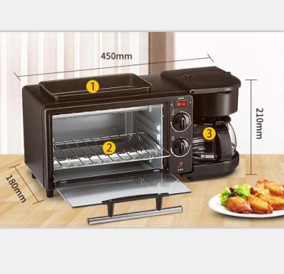 China Outdoor Pizza Oven Maker 110-240v Electric Pizza Oven 3 in 1 Breakfast Maker Stove Coffee Maker WD-357 for sale