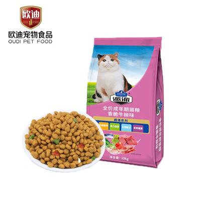 China Hot Selling Viable 25% Protein Beef Flavor Dry Kitten Cat Food For All Stages Cats for sale