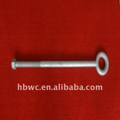 China hot dip galvanized steel overhead pipe fitting,weichuang eye bolt for sale