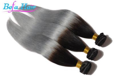 China Soft Smooth 2 Tones Black To Blonde Ombre Hair Extensions No Tangle for sale