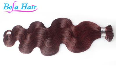 China 99J 100 Keratin Bonded Hair Extensions No Shedding Full Cuticles Intact for sale