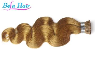 China No Sheeding Long Lasting Flat Tip Hair Body Wave Color 27 I Tip Hair for sale