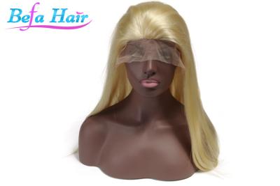 China Menschenhaar-Spitze-Front-Perücken-gerades Haar der blondes Haar-Farbe613# mit Clipn zu verkaufen