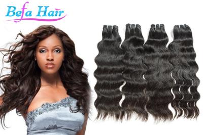 China Soft Smooth Natural Wave Indian Virgin Human Hair wefts 3.3oz-3.5oz / pcs for sale