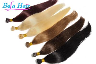 China Women i Tip Hair Extensions 100 Virgin Human Hair Weave With Full Cuticles for sale