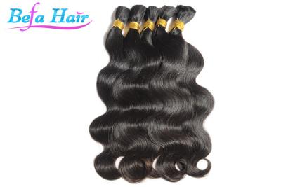 China Nature Black 27 Inch Body Wave Human Hair Brazilian Virgin Hair Extensions Bulk for sale