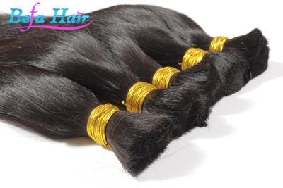 China Custom Brown / Dark Red 100% Human Hair Bulk 14-16 Inch Hair Extensions for sale