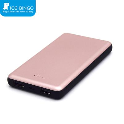 China Metallic Surface And Big Logo Imprint Color Area Icebingo Exported Around The World Super Capacitor Power Bank 10000mAh for sale