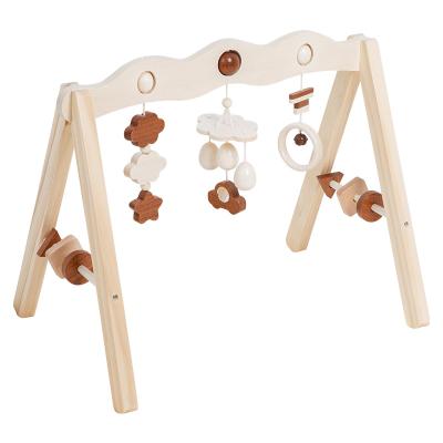 China Toy High Quality Baby Play Gym Baby Exercise Activity Indoor Wooden Gym Non-toxic Material Eco-friendly for sale