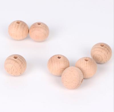 China DIY necklace//bracelets/bracelets/Eco-Friendly Unfinished Beech Wooden Teether Baby Pendant Bead DIY Jewelry Accessories Chewable Log Beads for sale