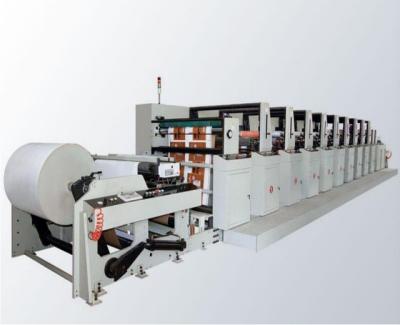 China Paper bag printing 4 color flexo printing machine for KFC take away paper bag for sale