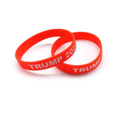 China Custom Event Name Campaign Silicone Wristband for Trump 2020 for sale