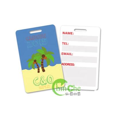 China Promotion Any Logo Could Be Printed For Hard Plastic PVC Luggage Bag Tag for sale