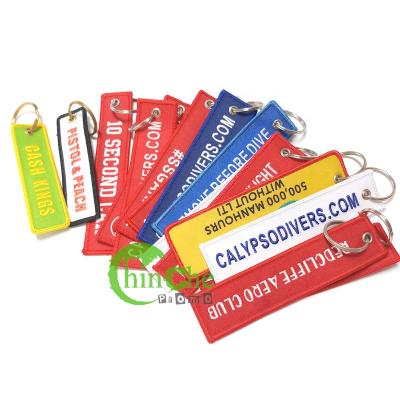 China 3D Promotion Fabric Embroidery Key Chain For Tourism And Promotional Advertising for sale