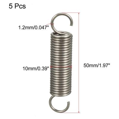 China 6 inch tension coil 5 inch dual coil swc stainless steel custom metal hangs extension springs for sale