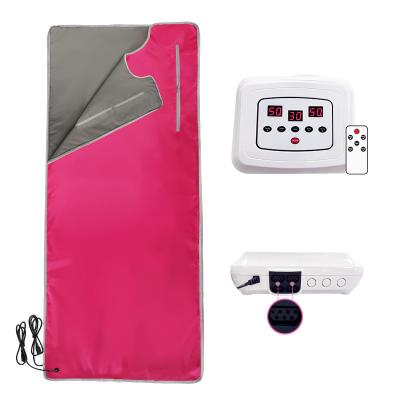 China Skin tightening prepare to board multifunctional wireless remote control professional far infrared heating blanket detox sauna blanket for sale