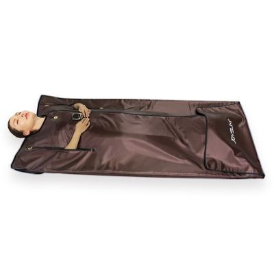 China Weight Loss 20 Years Experience OEM/ODM American Experience Brown Color EMF Spa Beauty Salon Low Slimming Infrared Portable Wrap Fir Sauna Blanket for sale