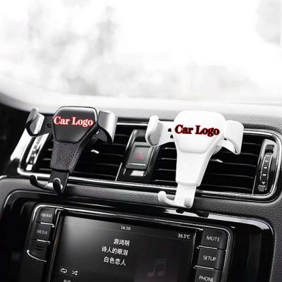 China For car dashboard Custom Car Logo No Magnetic Universal Car phone Holder Air Vent Mount Phone Bracket Car Mobile phone holder for sale