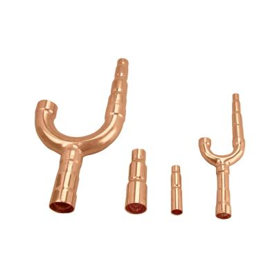 China Commercial air conditioner copper fittings for vrf refnet branch piping common kit refnet kits branch common for sale