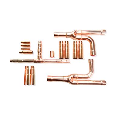 China Commercial copper Y joint pipe fitting for panasonic air conditioner for sale