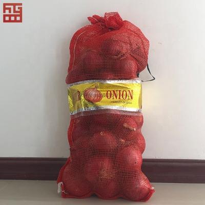 China PP plastic tubular 20kg 25kg mesh bags fruit vegetable mesh firewood net bag for sale